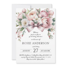 Coquette Boog & Pioen Waterverf Baby Shower