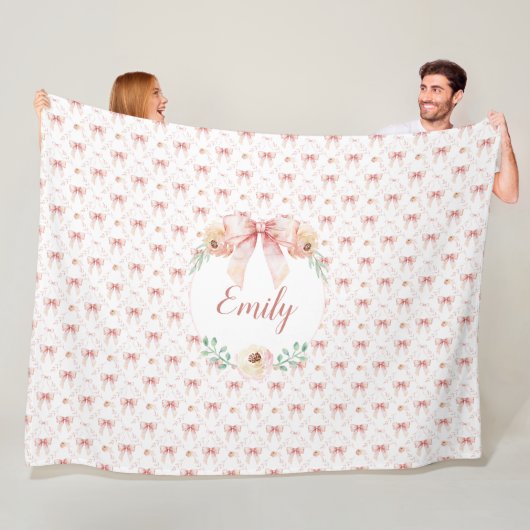 Coquette boog waterverf fleece deken (In situ)