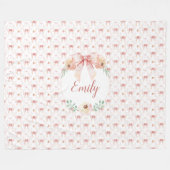 Coquette boog waterverf fleece deken (Voorkant (Horizontaal))