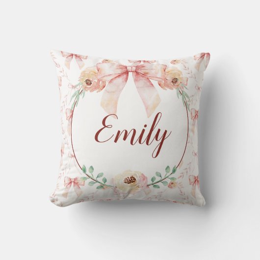 Coquette boog waterverf kussen (Voorkant)
