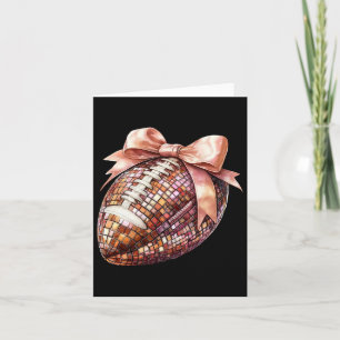 Coquette Bow American Football Game Day Thanksgivi Kaart