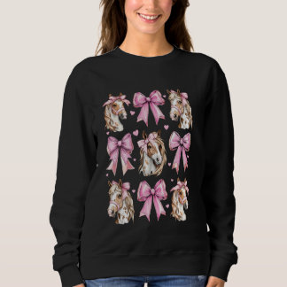 Coquette Bow Appaloosa Paardenmeisje Mama Roze Moe Trui