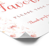 Coquette Bow Baby shower begunstigt Poster (Hoek)