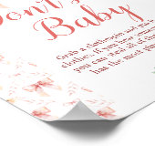 Coquette Bow Baby shower Ne dites pas Baby Poster (Coin)
