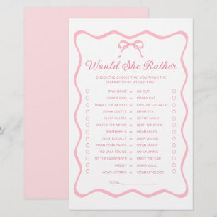 Coquette Bow Baby shower zou ze liever spel