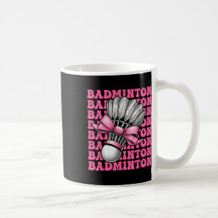 Coquette Bow Badminton Speler Shuttle Meisje Mama  Koffiemok