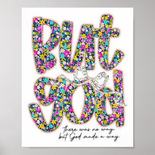 Coquette Bow Bible Jesus Religious Christelijke Fl Poster