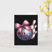 Coquette Bow Bowling LL Pins Geruite Disco Bowle Kaart (Gele Bloem)