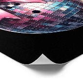 Coquette Bow Bowling LL Pins Geruite Disco Bowle Poster (Hoek)