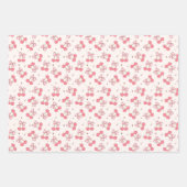 Coquette Bow Bunny Bear Cherry Inpakpapier Vel (Voorkant 3)