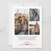 Coquette Bow Carte photo de vacances, Joyeux Noël (Dos)