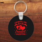 Coquette Bow Cherry Heart Valentine Pregnancy Reve Sleutelhanger (Voorkant)
