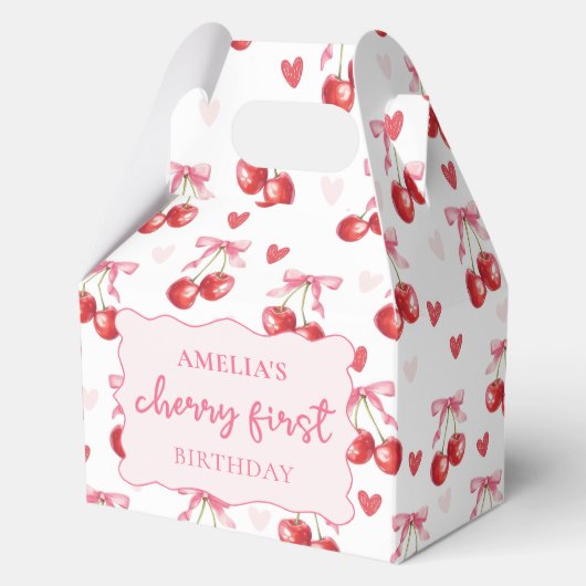 Coquette Bow Cherry Premier anniversaire Ballotins (Recto)