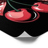 Coquette Bow Cherry Valentijnsdag Hart Vrouwen Gir Poster (Hoek)