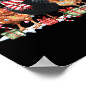 Coquette Bow Chicken Christmas Pet Lights Boerderi Poster (Hoek)