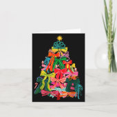 Coquette Bow Christmas Tree Xmas Holiday Girly Out Kaart (Voorkant)