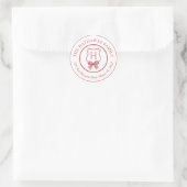 Coquette Bow Crest Étiquette de adresse (Sac)