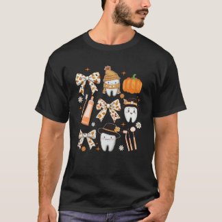 Coquette Bow Dental Squad Herfst Herfst Tandarts A T-shirt