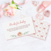 Coquette Bow en Bloemen Boeken voor Baby Kaart