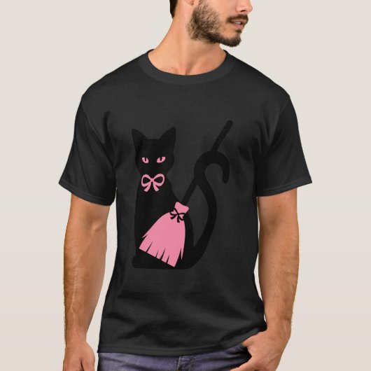 Coquette Bow esthetische Halloween Bow Black Cat B T-shirt (Voorkant)