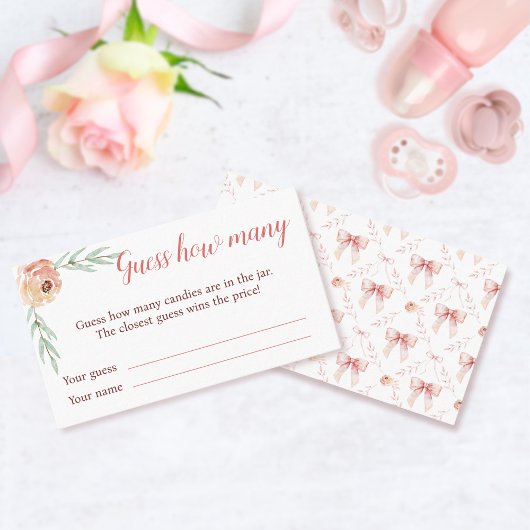 Coquette Bow et Florals devinent combien de cartes