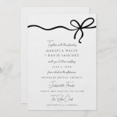 Coquette Bow Faire-part de mariage officiel (Devant / Derrière)