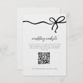 Coquette Bow formele bruiloft details QR-code Informatiekaartje (Voorkant / Achterkant)