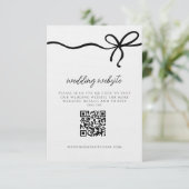 Coquette Bow formele bruiloft details QR-code Informatiekaartje (Staand voorkant)