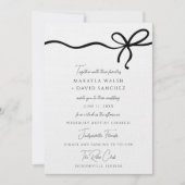 Coquette Bow formele bruiloft uitnodiging (Voorkant)