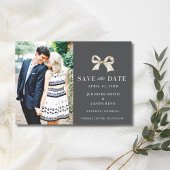 Coquette Bow Fotobruiloft Bewaar de datum Save The Date