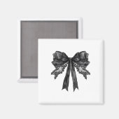 Coquette Bow Funny Ghost Witch Spooky Seizoen Gelu Magneet (Voorkant / Achterkant)