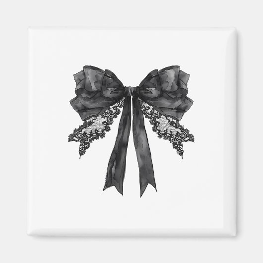 Coquette Bow Funny Ghost Witch Spooky Seizoen Gelu Magneet (Voorkant)