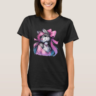 Coquette Bow Furry Fandom Fursona Fursuit Schattig T-shirt