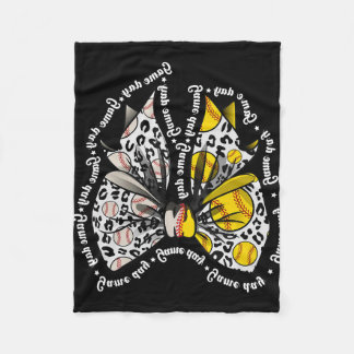 Coquette Bow Game Day Sell Softll Heart Love Mom L Fleece Deken