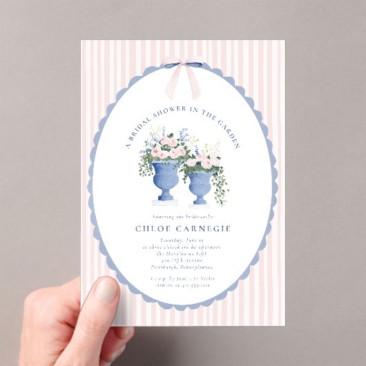 Coquette Bow Garden Manor Bridal Shower Invitation (In situ (ordinateur de poche))