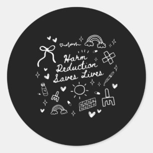 Coquette Bow Harm Reduction redt levens bij overdo Ronde Sticker