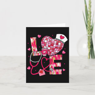 Coquette Bow Heart Nurse Valentijnsdag Nurse Love Kaart