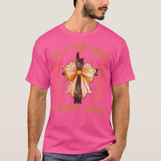 Coquette Bow Herfst voor Jesus Autumn Hij vertrekt T-shirt