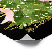 Coquette Bow Kerstboom Kerstvakantie Girly Out Poster (Hoek)