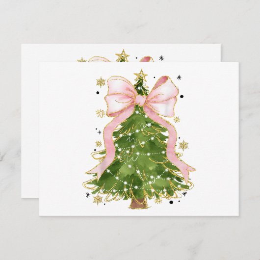 Coquette Bow Kerstboom Vakantie Girly Outfit W (Voorkant / Achterkant)