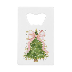 Coquette Bow Kerstboom Vakantie Girly Outfit W Kredietkaart Flessenopener