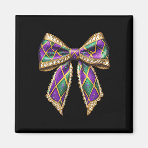 Coquette Bow Mardi Gras New Orleans Louisiana Vere Magneet