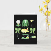 Coquette Bow Masters golftoernooi Graphic voor W Kaart (Gele Bloem)