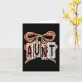 Coquette Bow Merry Christmas Aunt Grandma Xmas Paj Kaart (Gele Bloem)