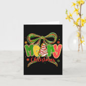 Coquette Bow Merry Christmas Xmas Family Pajamas H Kaart (Gele Bloem)