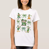 Coquette Bow Mickey And Friends St. Patrick’s Day T-shirt (Voorkant)