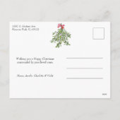 Coquette Bow Mistletoe Happiest Feestdagen 4 Foto (Achterkant)