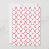 Coquette Bow Ornement Carte photo de Noël (Dos)