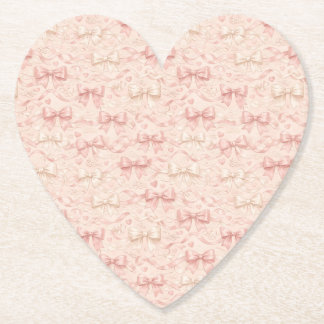 Coquette Bow Pattern Kartonnen Onderzetters