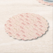 Coquette Bow Pattern Kartonnen Onderzetters (Gekanteld)